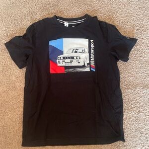 Puma Black Tee with Red and Blue Motorsport Accent